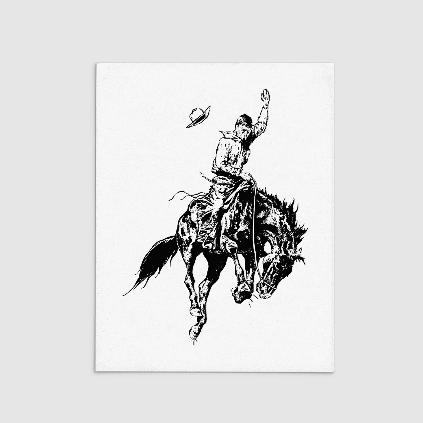 Cowboy No. 2 - (8 x 10) Letterpress Print