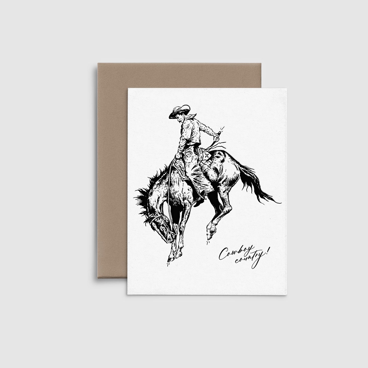 Cowboy No. 1 - Letterpress Greeting Card