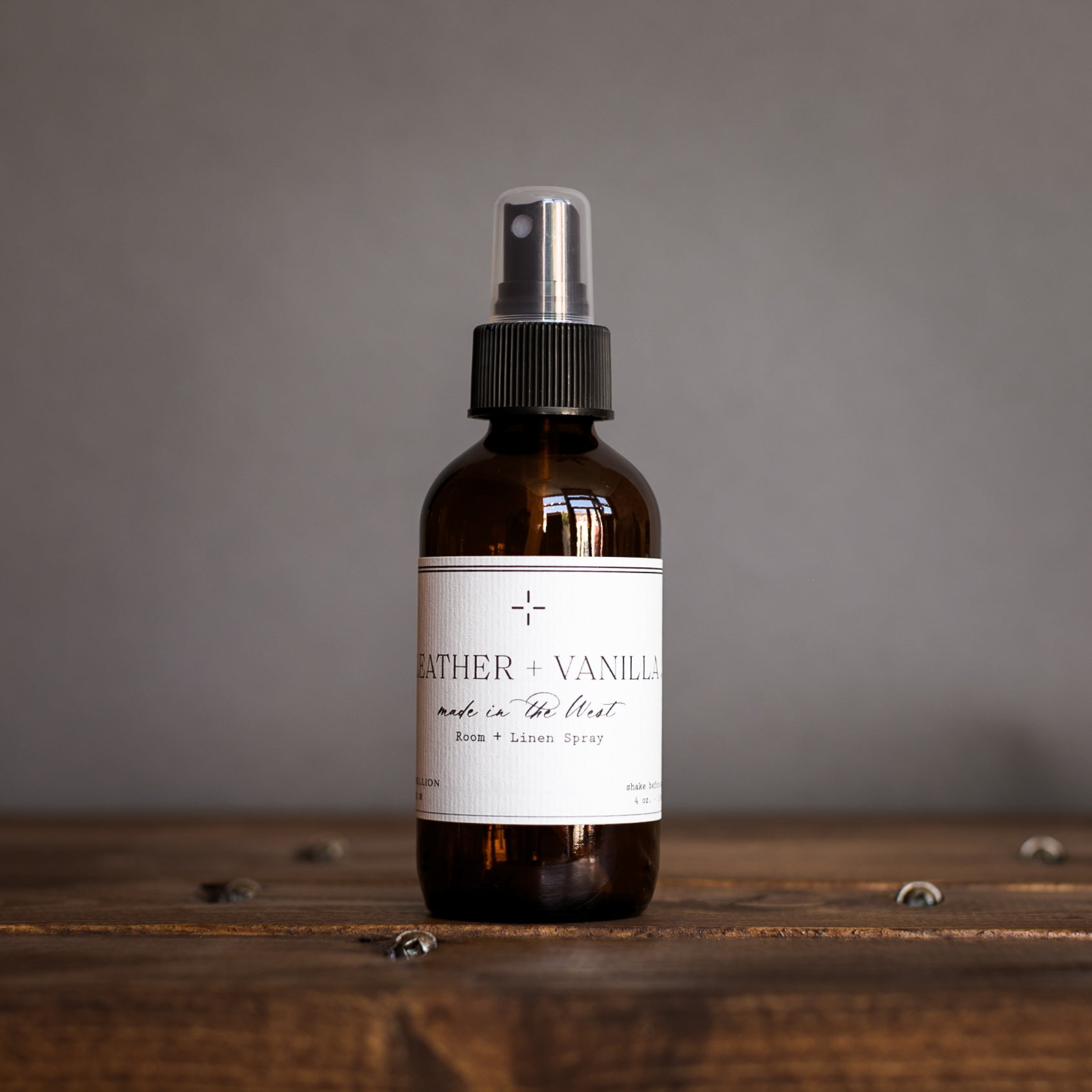 Leather + Vanilla Room + Linen Spray 4 oz.