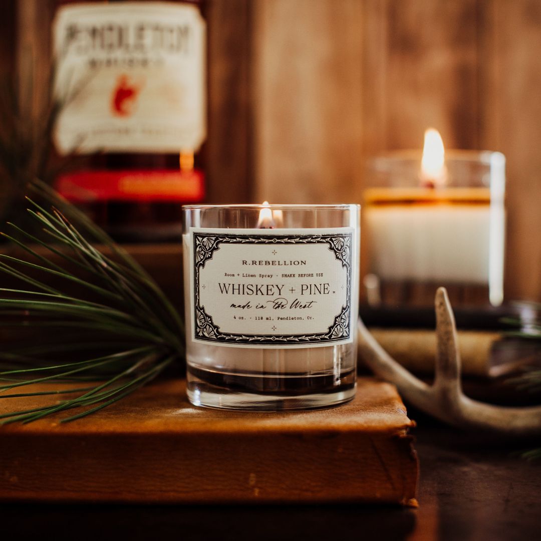 Whiskey + Pine Candle 8 oz.