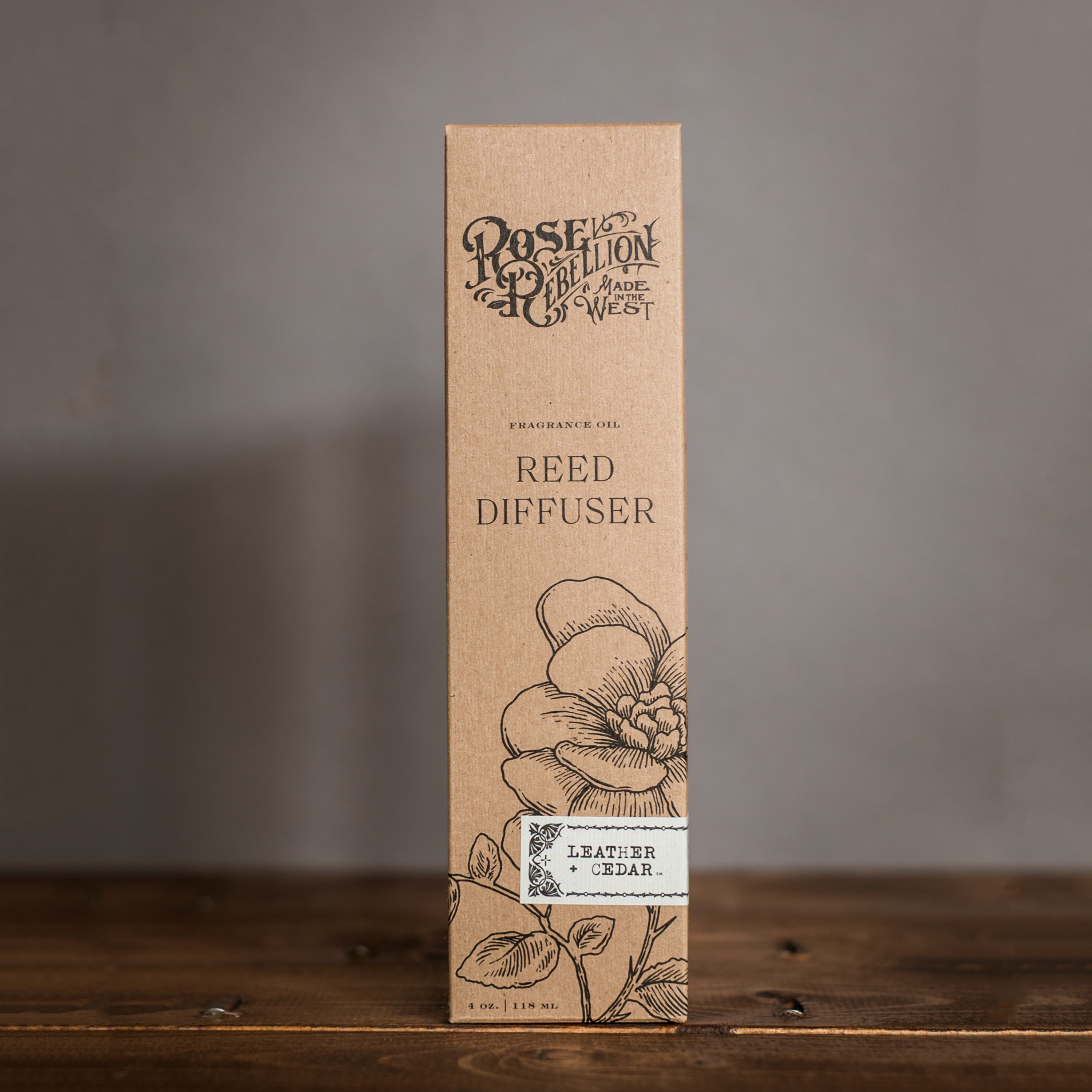 Leather + Cedar Reed Diffuser