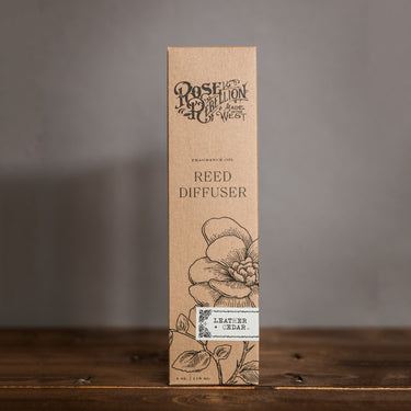 Leather + Cedar Reed Diffuser