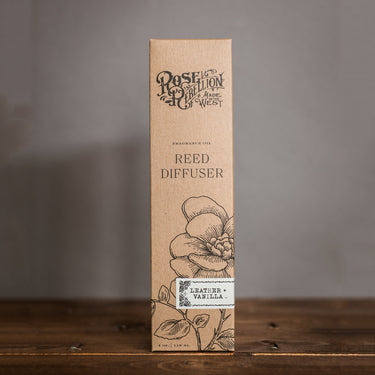 Leather + Vanilla Reed Diffuser