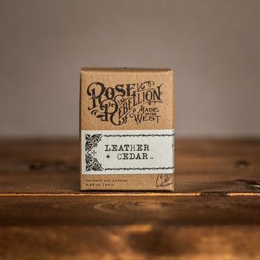 Leather + Cedar Candle 2 oz. - Drifter