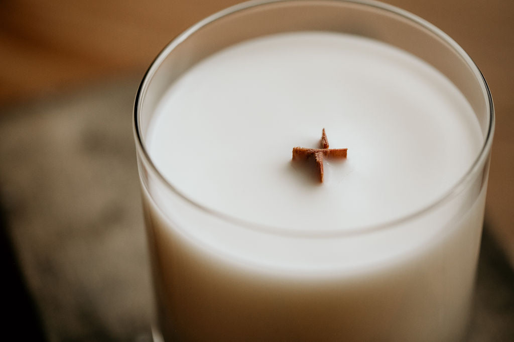 Cross Wooden Wick Coconut Soy Candle