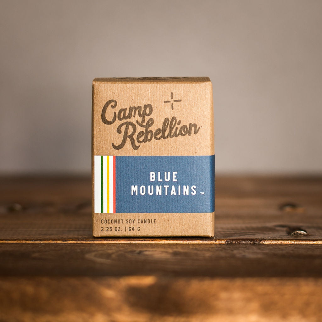 Blue Mountains Candle 2 oz. - Drifter "Camp Rebellion"