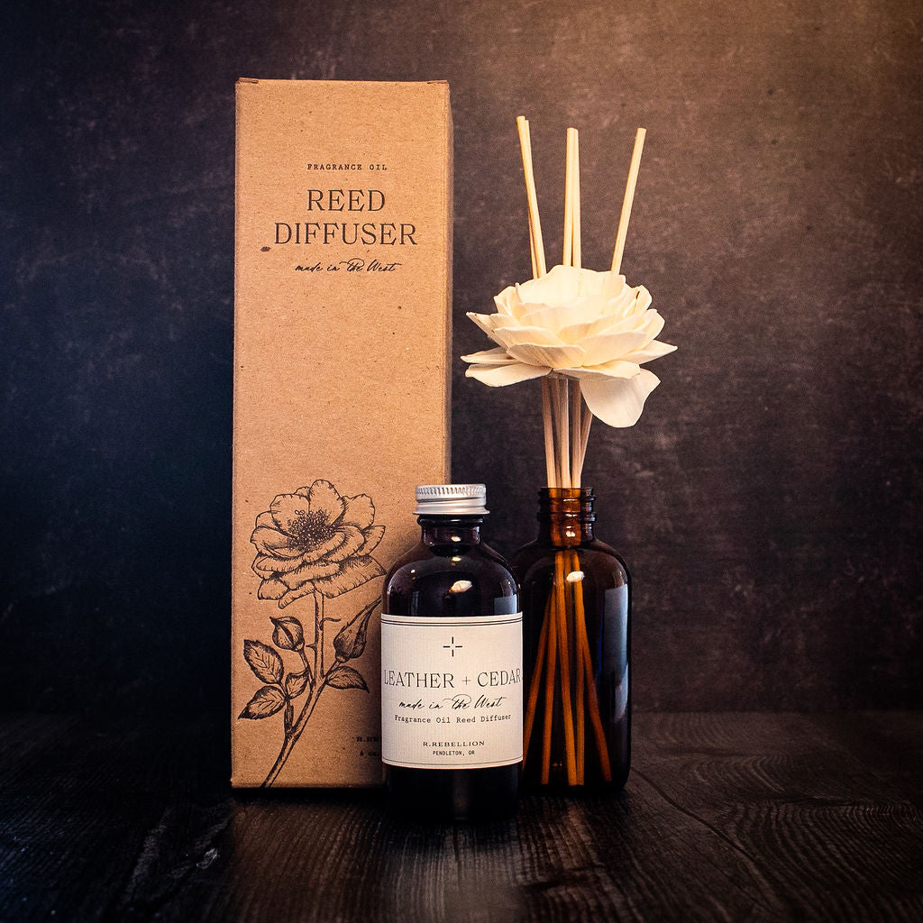 Leather + Cedar Reed Diffuser | R. Rebellion